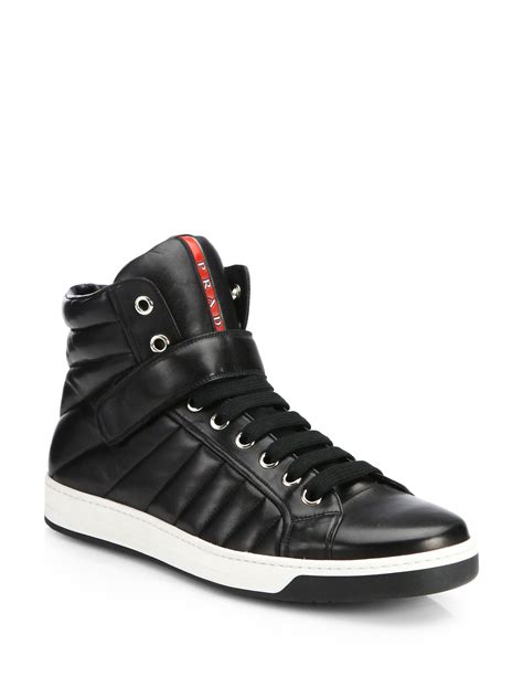 prada sneakersy|prada designer high top sneakers.